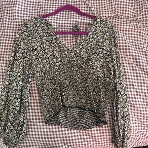 Chic Floral V-Neck Blouse